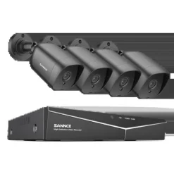 Sikkerhedsmonitorer & Videokameraer^SANNCE 8CH DVR Kit, 1080P Høj Opløsning, Nattesyn Op til 30m,4T, 8CH 4PCS DVR Sæt