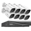 Sikkerhedsmonitorer & Videokameraer^SANNCE 8CH DVR Kit, 1080P Høj Opløsning, Nattesyn Op til 30m,8CH 8PCS DVR Kit-a, 1T