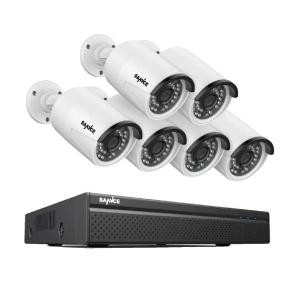 Online SANNCE Videoovervågningssystem, 8MP opløsning, POE IP-kameraer,I51FQ06, Ingen Sikkerhedsmonitorer & Videokameraer