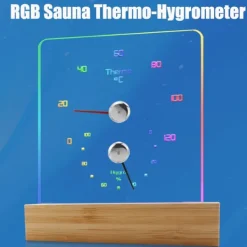 Sauna^Sauna termometer hygrometer med RGB lys