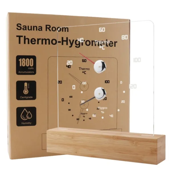 Sauna^Sauna termometer hygrometer med RGB lys