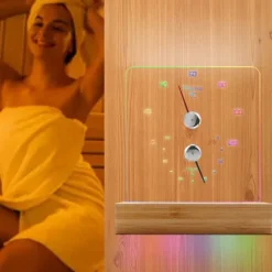Sauna^Sauna termometer hygrometer med RGB lys