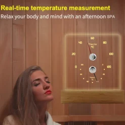 Sauna^Sauna termometer hygrometer med RGB lys