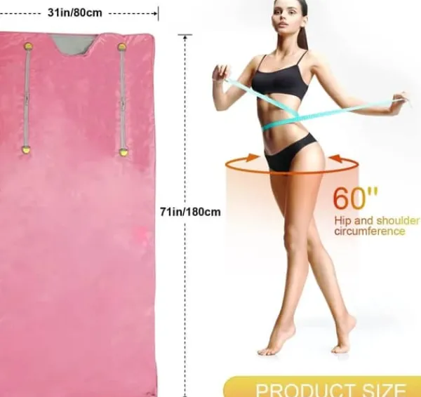 Sale Sauna Tæppe, Kropsafslapning, Termisk Terapi,Pink, 220 V, EU-stik Sauna