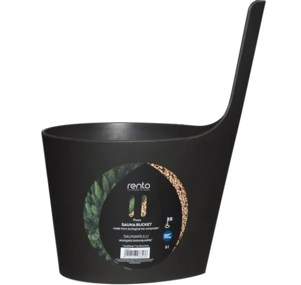 Discount Saunakurv RENTO PISARA 5L, sort Sauna