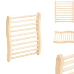 Sauna^Saunatilbehør - Living S-formet ryglæn til sauna massivt fyrretræ