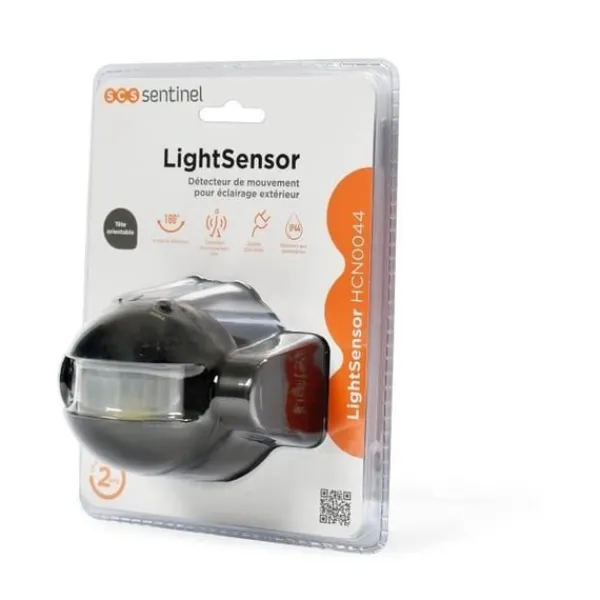 Discount SCS SENTINEL LightSensor sort udendørs bevægelsesdetektor - 12m rækkevidde - 180° vinkel Bevægelsesdetektorer