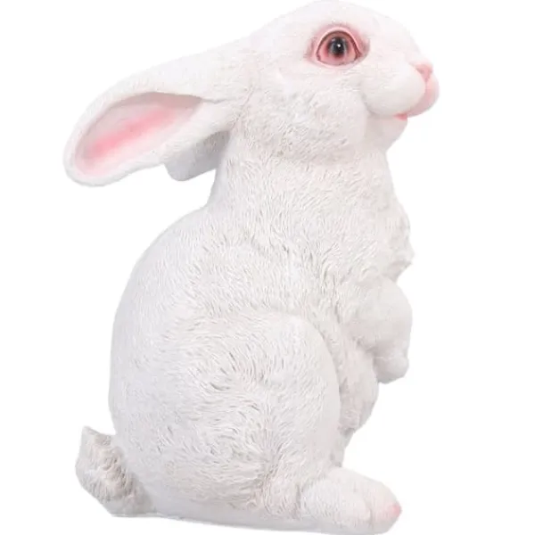 Hot Sød kanin Skulptur Harpiks Håndværk Have Bunny Dekoration Simulering Kanin Statue til Plæne Have Patio Havedekorationer