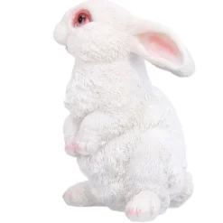 Hot Sød kanin Skulptur Harpiks Håndværk Have Bunny Dekoration Simulering Kanin Statue til Plæne Have Patio Havedekorationer