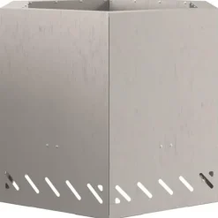 Discount Sekskantet Bålsted i Forvitret Stål - Bålfad til Udendørs Brug | Størrelse: 58x58x51 cm Pejse