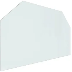 Tilbehør Til Brændeovne & Pejse^Sekskantet glasplade til pejs - Gulvdæksel | Størrelse: 100x60 cm