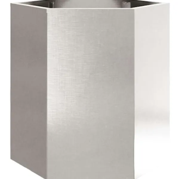 Krukker & Plantebeholdere^Sekskantet plantekrukke i rustfrit stål 46x40x45 cm | Farve: Metal | Størrelse: 46x40x45 cm