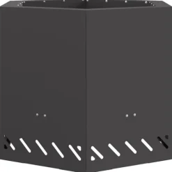 Outlet Sekskantet udendørs bålfad - Koldvalset stål | Farve: Sort | Størrelse: 58x58x51 cm Brændeovne