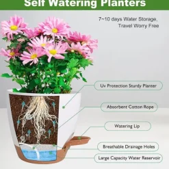 Discount Selvvandende urtepotte 19 cm Krukker & Plantebeholdere