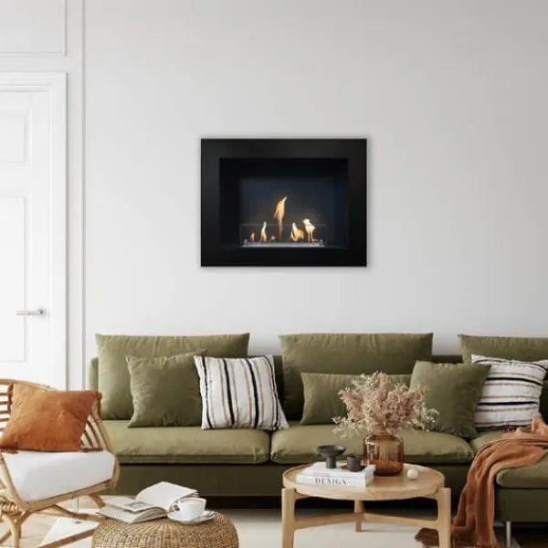 Serra bio-ethanol vægovn - Sort - Mood pejs - 1,5 KW varme Pejse