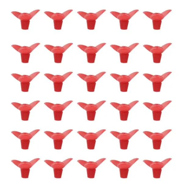 Clearance 30Set Ersättningsdelar för Fågelmatare Blomma Plast Fågelmatare Ersättningsdelar Tillbehör för Garden Red Til Fugle & Småvildt