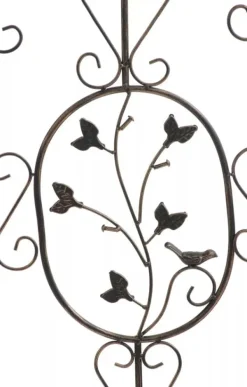 Krukker & Plantebeholdere^Set of 2 Antique Bronze Metal Burgus Garden Trellises for Climbing Plants, 122cm Height