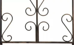 Krukker & Plantebeholdere^Set of 2 Antique Bronze Metal Burgus Garden Trellises for Climbing Plants, 122cm Height