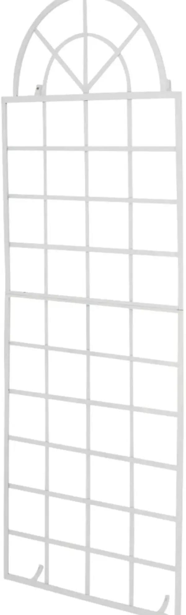 Outlet Set of 2 White Metal Viva Trellis Grids - 180cm High x 70cm Wide, Handcrafted Iron with Antique Patina Buer, Spalier, Lysthuse Uden Tag