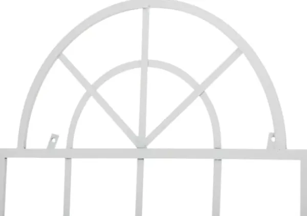 Outlet Set of 2 White Metal Viva Trellis Grids - 180cm High x 70cm Wide, Handcrafted Iron with Antique Patina Buer, Spalier, Lysthuse Uden Tag