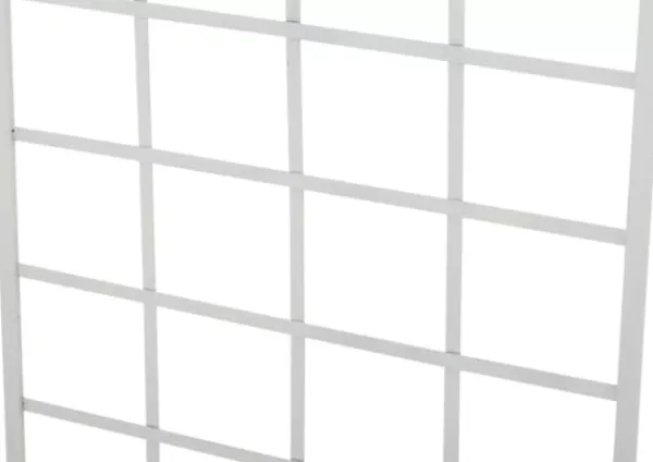 Outlet Set of 2 White Metal Viva Trellis Grids - 180cm High x 70cm Wide, Handcrafted Iron with Antique Patina Buer, Spalier, Lysthuse Uden Tag