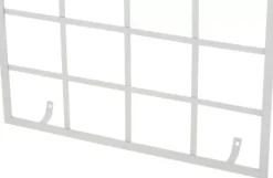 Outlet Set of 2 White Metal Viva Trellis Grids - 180cm High x 70cm Wide, Handcrafted Iron with Antique Patina Buer, Spalier, Lysthuse Uden Tag