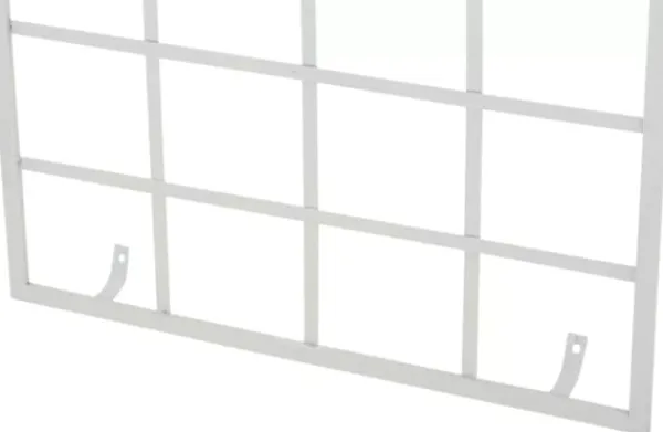 Outlet Set of 2 White Metal Viva Trellis Grids - 180cm High x 70cm Wide, Handcrafted Iron with Antique Patina Buer, Spalier, Lysthuse Uden Tag