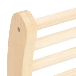S-formet ryglæn i massivt fyrretræ til sauna | Farve: Natur | Størrelse: Ergonomisk design Sauna