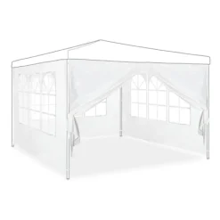 Clearance Sidepanel-sæt til havepavillon, 300x200 cm, hvid Telte & Lysthuse