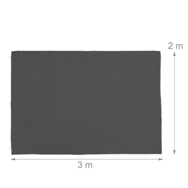 Clearance Sidepanel-sæt til pavillon, 300x200 cm, grå Telte & Lysthuse