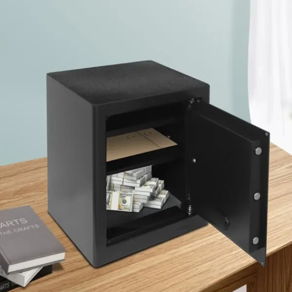 Sale Sikker, Holdbar Stål Konstruktion, Kompakt Design,sort Pengeskabe