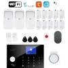 New Sikkerhedsalarm System, GSM og WiFi Forbindelse, App Kontrol,EU-stik-d, D Hjemmealarmsystemer