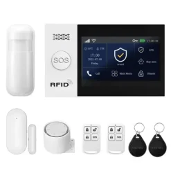 Hjemmealarmsystemer^Sikkerhedsalarm System, Smart Home Integration, App Kontrol,4G WiFi Kit A, EU Stik