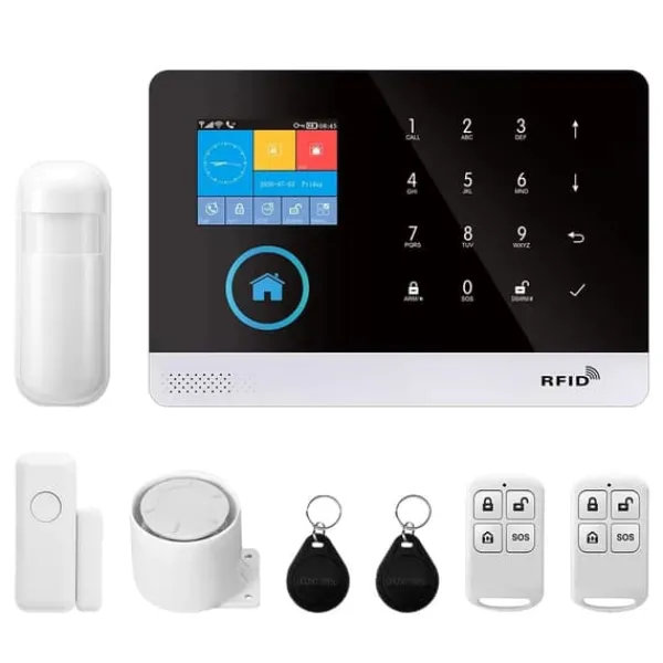 Hjemmealarmsystemer^Sikkerhedsalarmssystem, Smart Home-kompatibilitet, Trådløs forbindelse,2G GSM Kit A, EU Stik