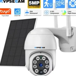 Hot Sikkerhedskamera, 5MP HD, Solcelledrevet,5MP WIFI Ingen kort Sikkerhedsmonitorer & Videokameraer