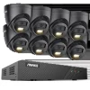 Sikkerhedsmonitorer & Videokameraer^Sikkerhedskamera, 6MP opløsning, bevægelsesdetektion,Ingen, 8CH NVR 8Pcs Kamera