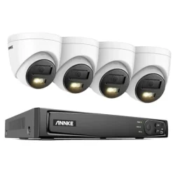 Sikkerhedsmonitorer & Videokameraer^Sikkerhedskamera, 6MP opløsning, bevægelsesdetekteringsteknologi,8CH NVR 4Pcs Kamera, 4T