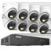 Sikkerhedsmonitorer & Videokameraer^Sikkerhedskamera, 6MP opløsning, bevægelsesdetektion,Ingen, 8CH NVR 8Pcs Kamera