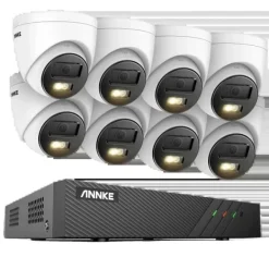 Sikkerhedsmonitorer & Videokameraer^Sikkerhedskamera, 6MP opløsning, bevægelsesdetektion,Ingen, 8CH NVR 8Pcs Kamera