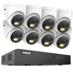 Sikkerhedsmonitorer & Videokameraer^Sikkerhedskamera, 6MP opløsning, bevægelsesdetektion,Ingen, 8CH NVR 8Pcs Kamera
