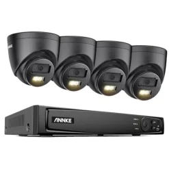 Sikkerhedsmonitorer & Videokameraer^Sikkerhedskamera, 6MP opløsning, bevægelsesdetekteringsteknologi,8CH NVR 4Pcs Kamera, 4T