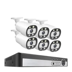 Best Sikkerhedskamera System, 8 Kanaler, AI Menneske Detektion,1T Indbygget HDD, 8CH NVR 6PCS CAM 5MP Sikkerhedsmonitorer & Videokameraer