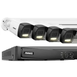 Sikkerhedsmonitorer & Videokameraer^Sikkerhedskamera System, 8 Kanal Video Indgang, 12MP Opløsning,Ingen, 8CH NVR 4PCS Kamera