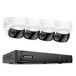 Best Sikkerhedskamera System, 180° Panoramisk Udsigt, 8MP Højkvalitets Billede,6MP 51HD 4Pcs Kits, Ingen Sikkerhedsmonitorer & Videokameraer