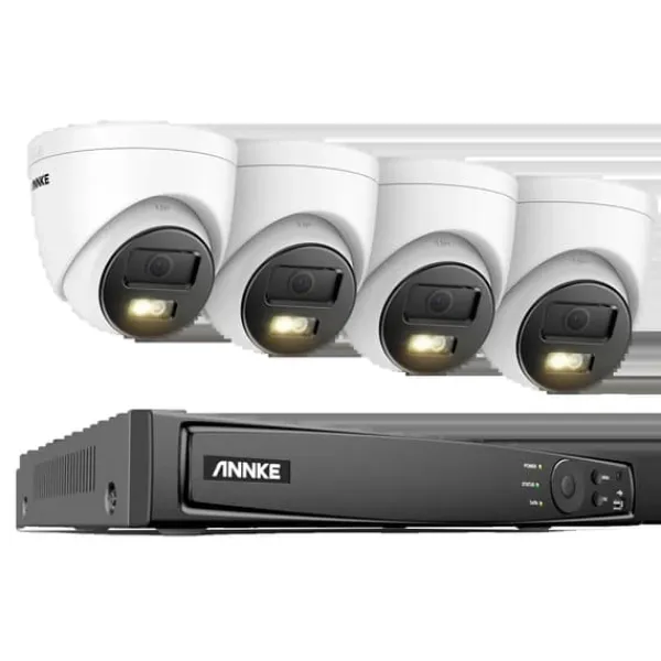 Sikkerhedsmonitorer & Videokameraer^Sikkerhedskamera System, 8 Kanal Video Indgang, 12MP Opløsning,Ingen, 8CH NVR 4PCS Kamera-b