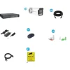 Sikkerhedsmonitorer & Videokameraer^Sikkerhedskamera System, 5 MP Opløsning, Nattesyn Funktion,8CH NVR 8 KAMERA, Ingen