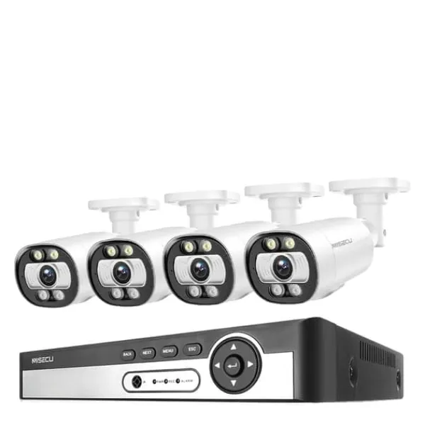 Hot Sikkerhedskamera system, AI ansigtsdetektion, farve natvision,8CH NVR 4PCS KAMERA 5MP, 1T Sikkerhedsmonitorer & Videokameraer