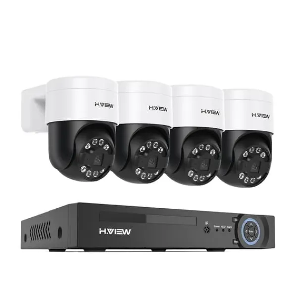 Best Sikkerhedskamera System, 8MP Opløsning, Fjernadgang,2T, 4stk 5MP Kamera Sikkerhedsmonitorer & Videokameraer