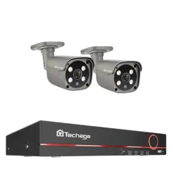 Online Sikkerhedskamera System, 5MP Opløsning, Nattesyn Funktion,EU Stik, 8CH 2Pcs 5MP Kamera, 3T(udendørs sport) Sikkerhedsmonitorer & Videokameraer