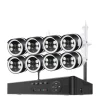 Sikkerhedsmonitorer & Videokameraer^Sikkerhedskamerasystem, PTZ-funktionalitet, trådløs forbindelse, 8CH 3MP 8PCS CAM, ingen indbygget HDD